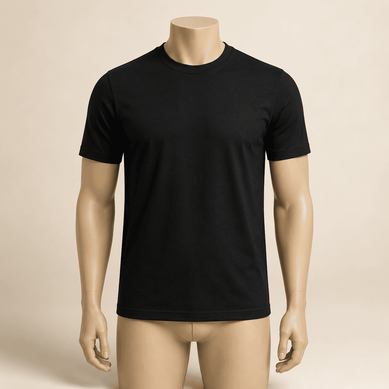 Premium Jet Black Cotton T-Shirt