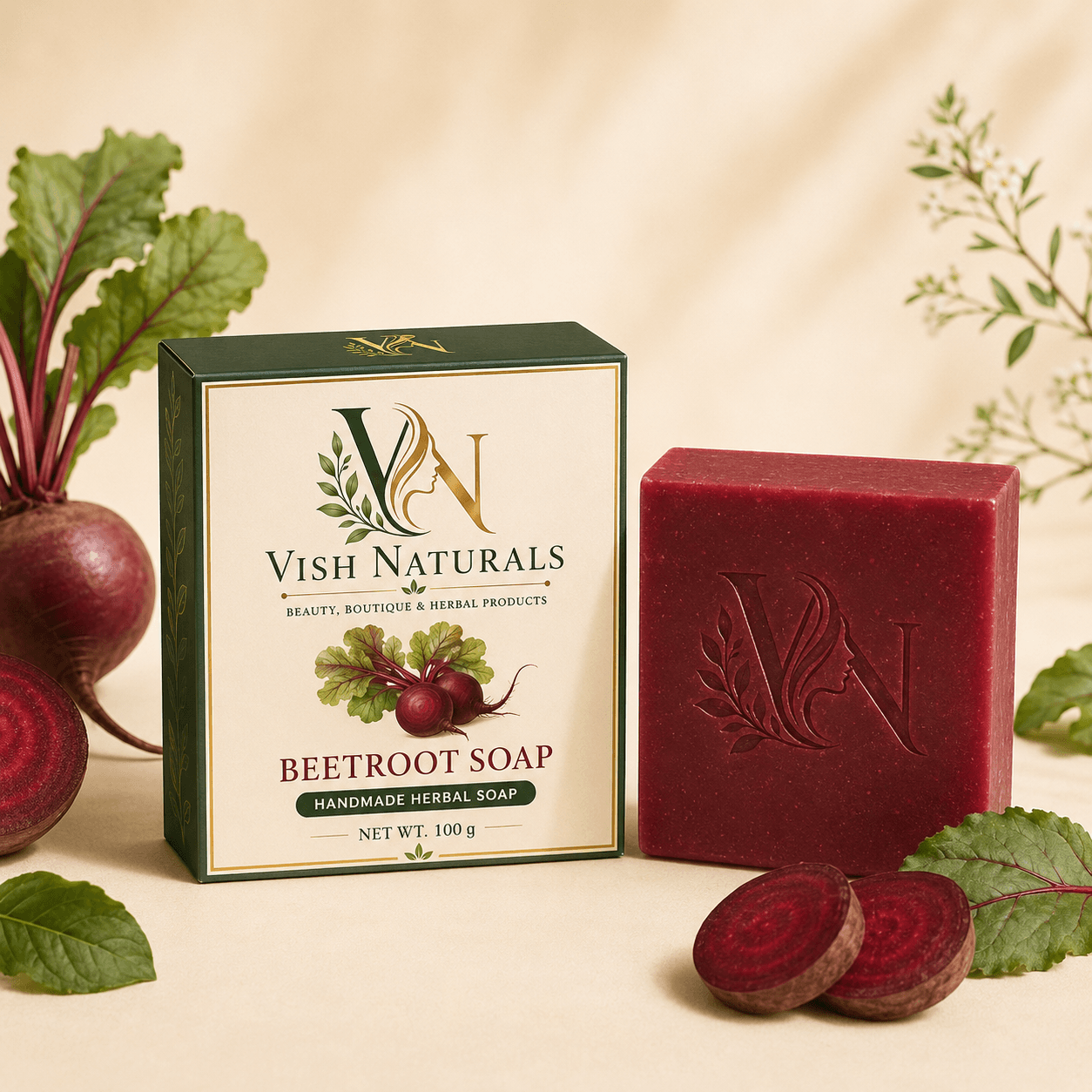 Vish Naturals Beetroot Soap