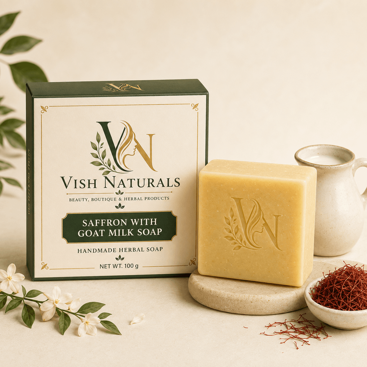 Vish Naturals Saffron with Goat Milk Soap